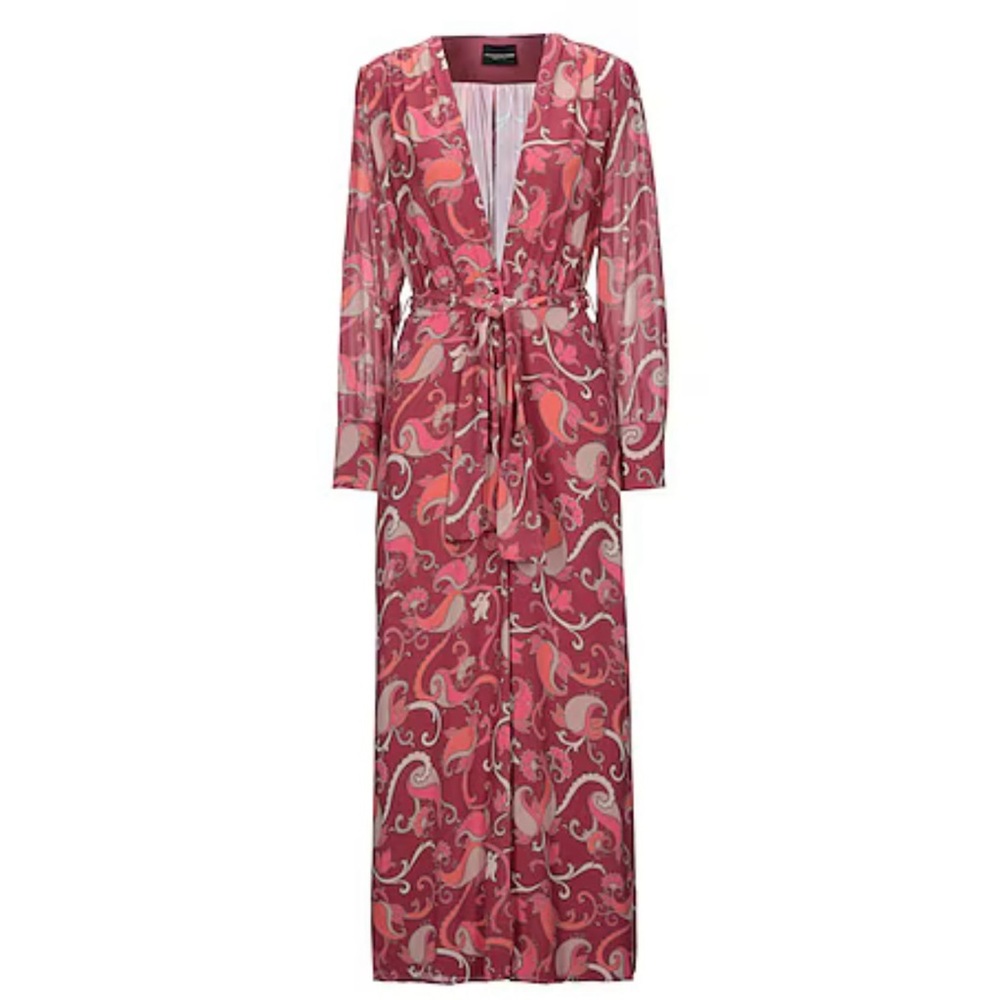 Atos Lombardini Swirl Motif Maxi Dress Sz 42